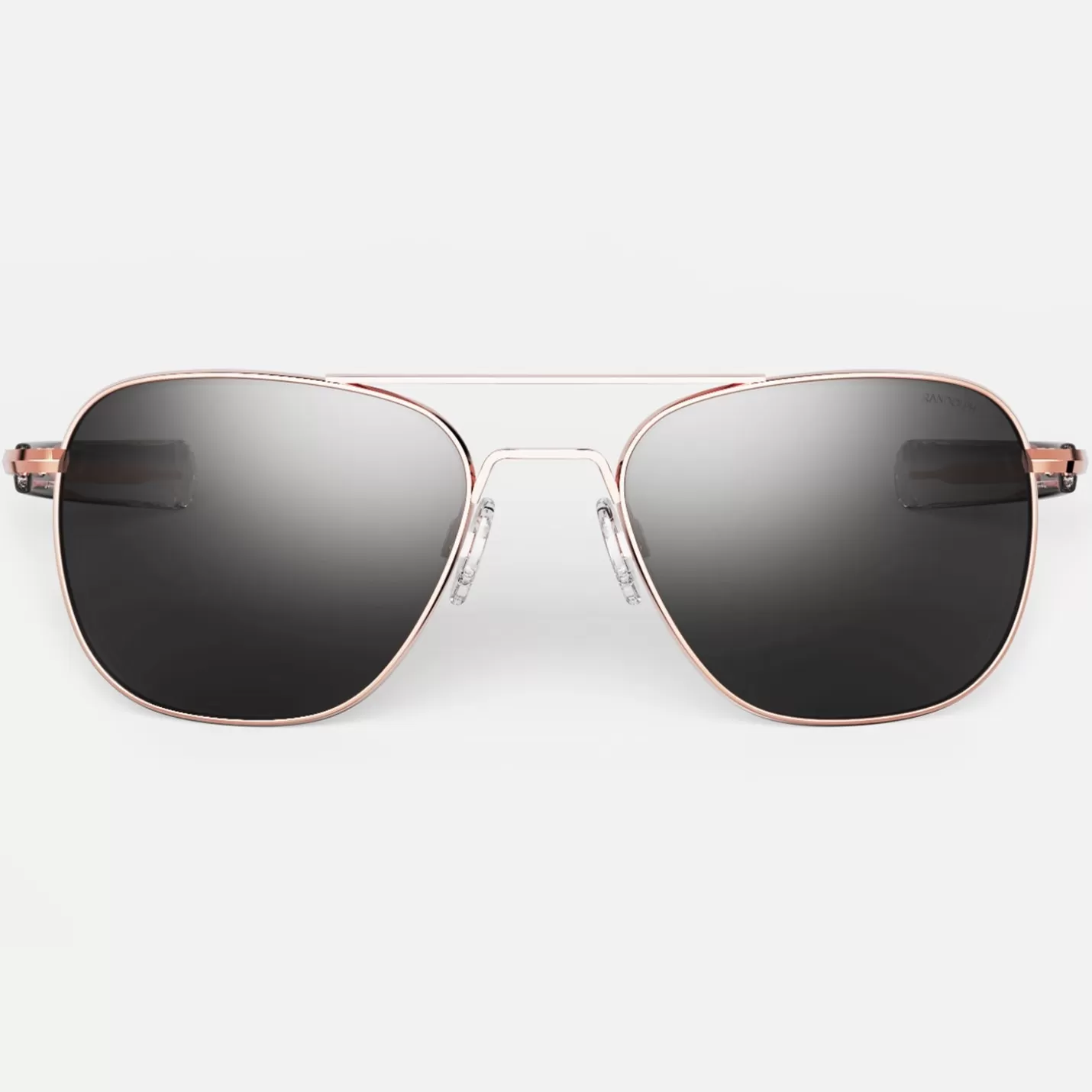 Randolph Engineering Aviator - 22k Rose Gold & American Gray - Prescription Sunglasses | Aviator | Shop By Size