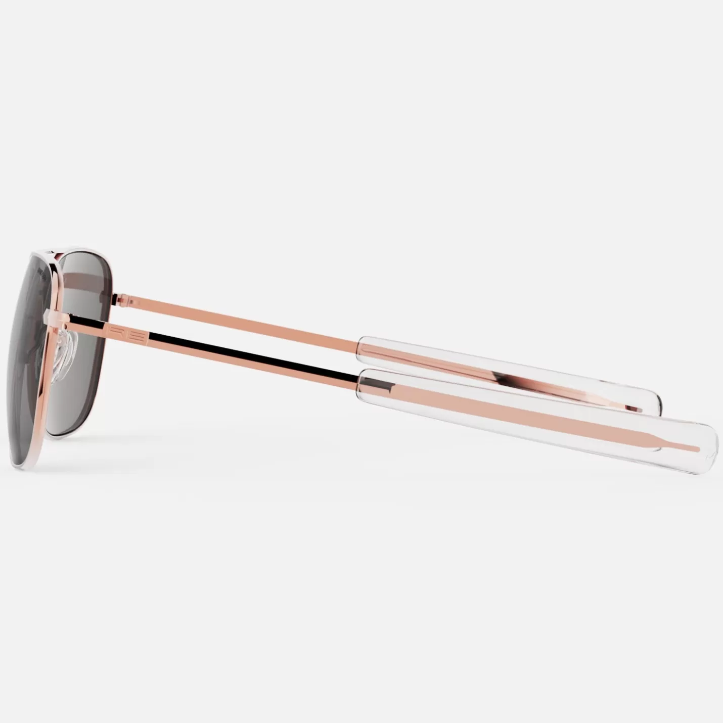 Randolph Engineering Aviator - 22k Rose Gold & American Gray - Prescription Sunglasses | Aviator | Shop By Size