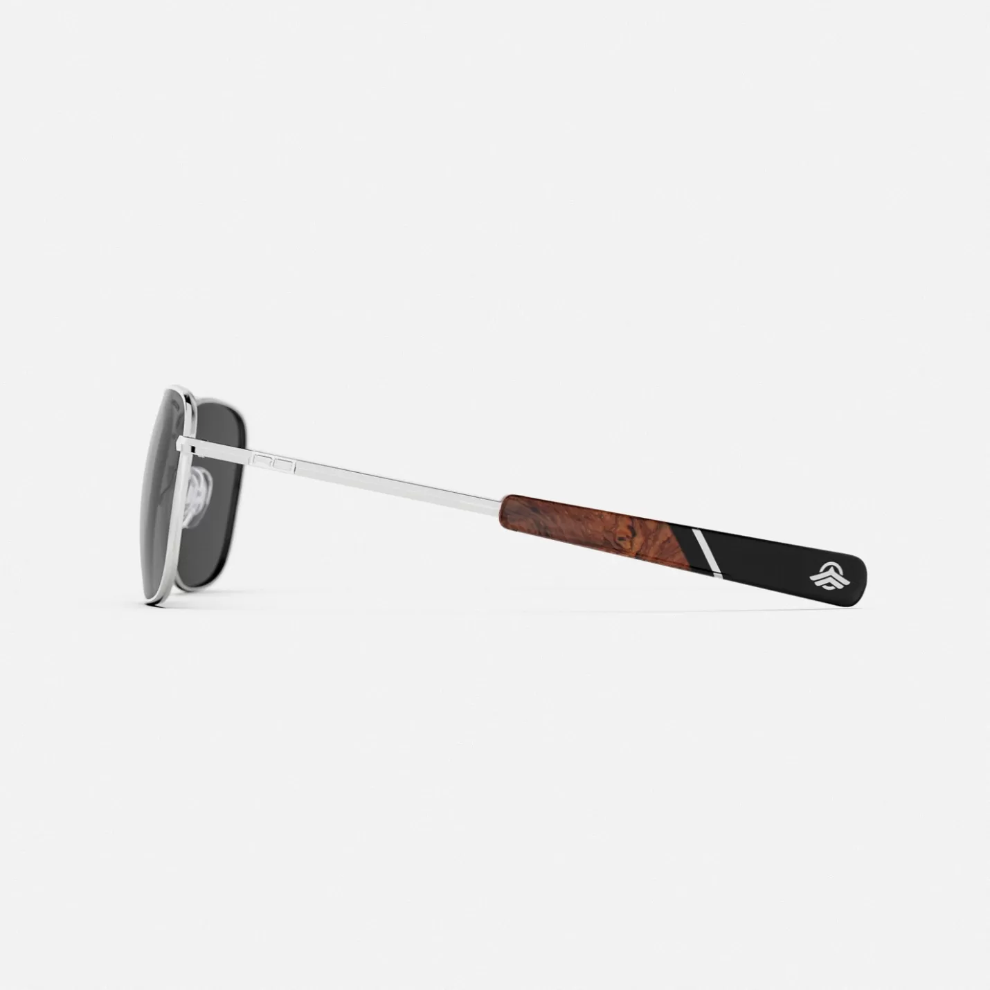 Randolph Engineering Aviator - 23k White Gold & American Gray with Jetway Temples | Women Aviator | Men’s Sunglasses