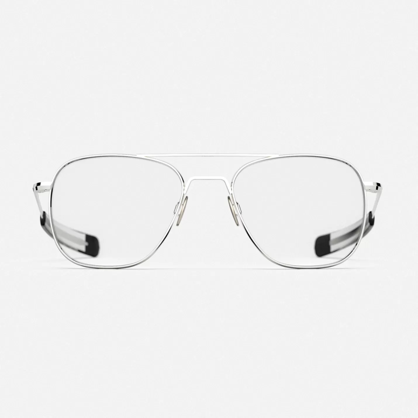 Randolph Engineering Aviator - 23k White Gold & Clear - Prescription Eyewear | Women Aviator | Men’s Sunglasses