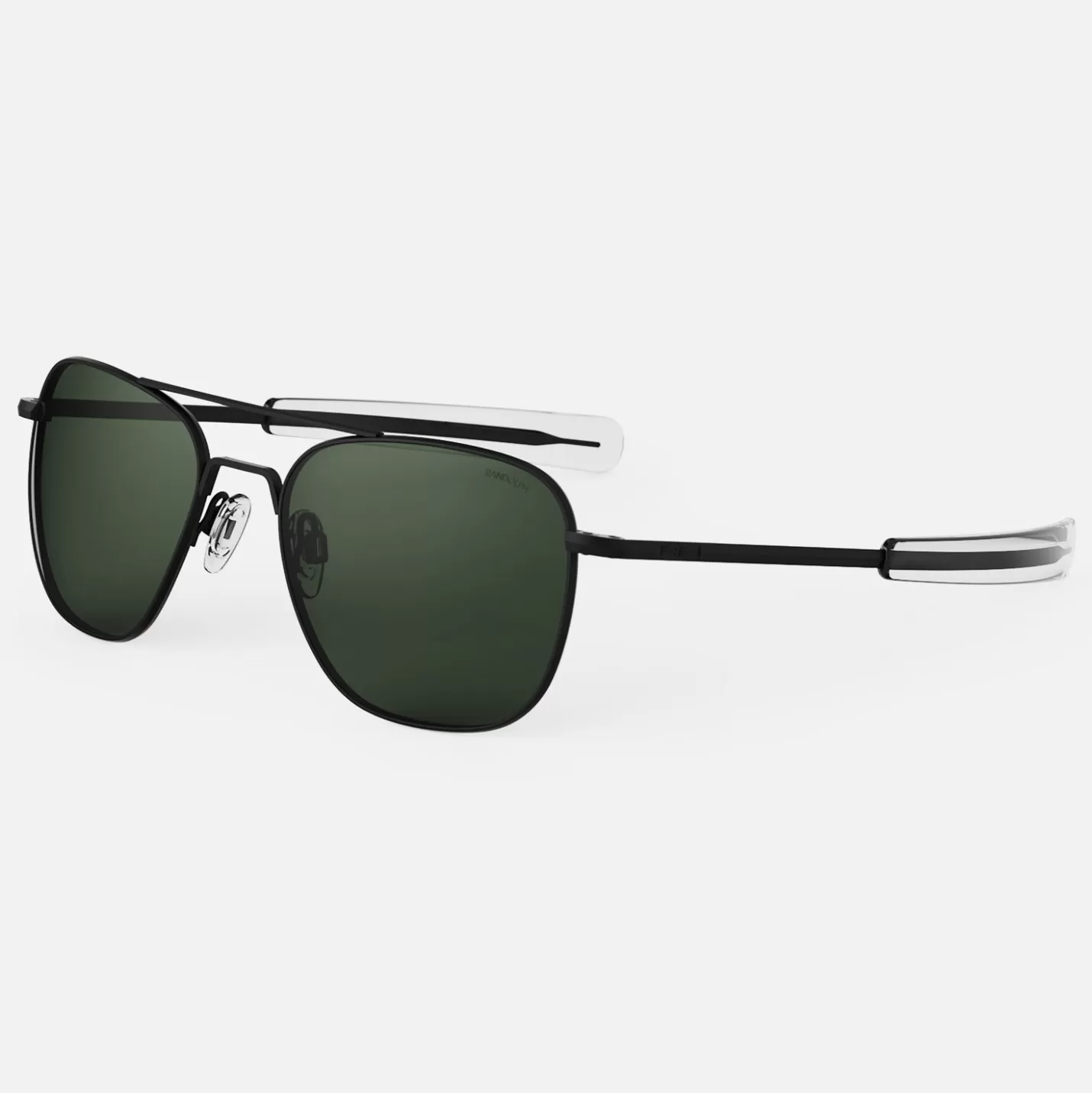 Randolph Engineering Aviator - Matte Black & AGX - Prescription Sunglasses | Aviator | Shop By Size