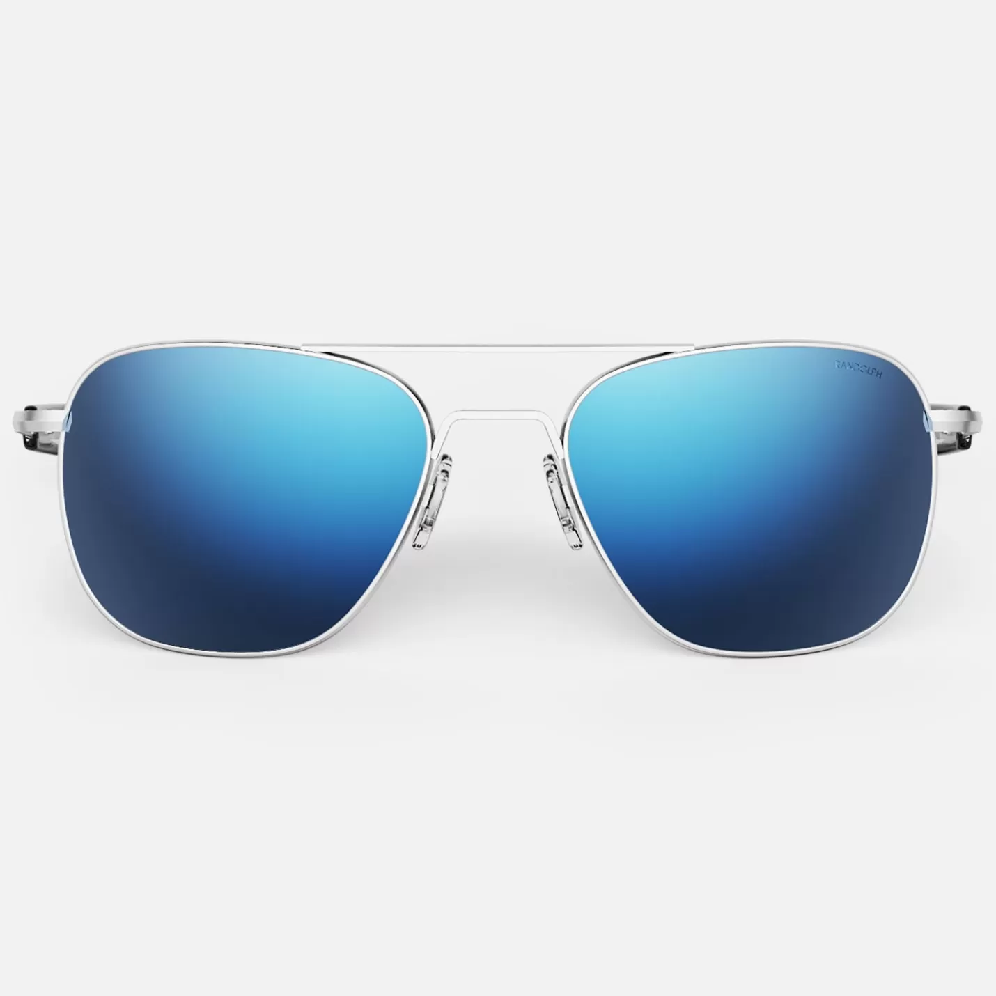 Randolph Engineering Aviator - Matte Chrome & Atlantic Blue - Prescription Sunglasses | Aviator | Shop By Size