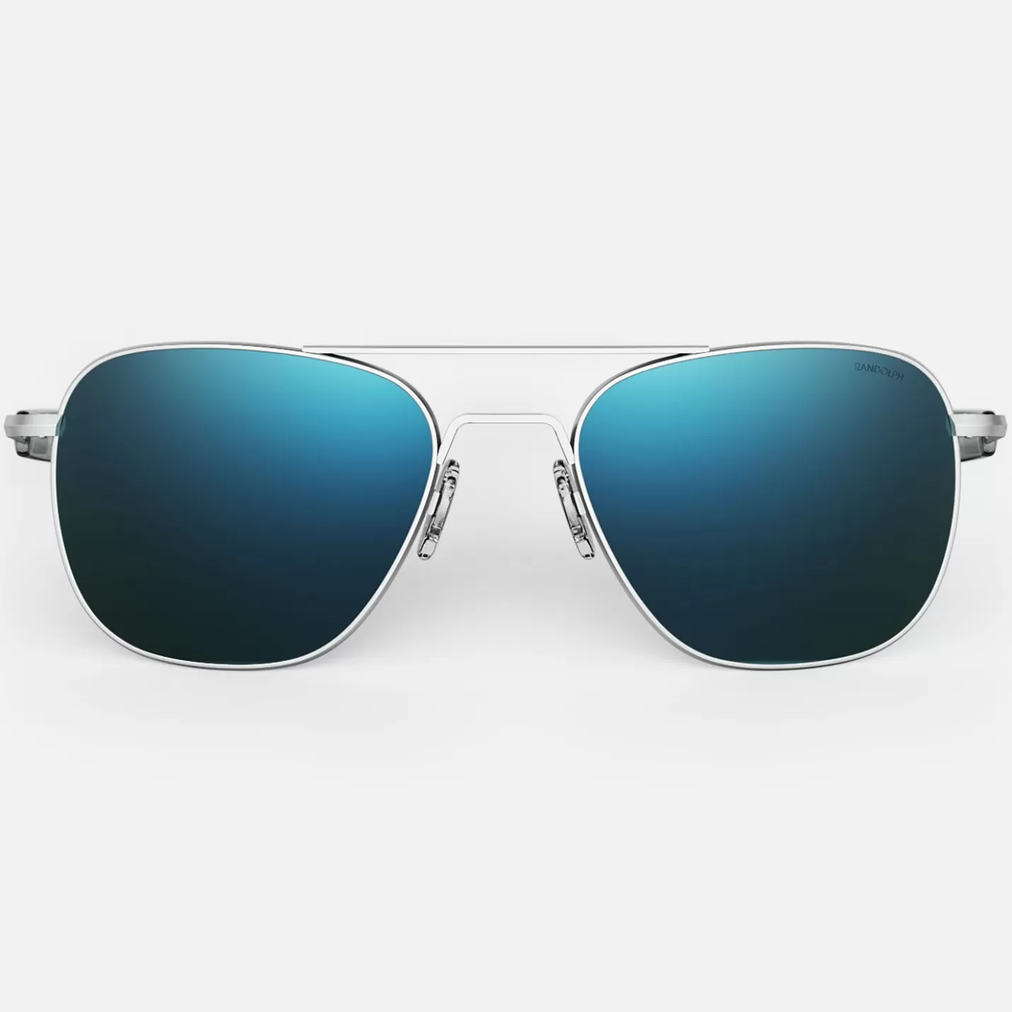 Randolph Engineering Aviator - Matte Chrome & Cobalt - Prescription Sunglasses | Aviator | Shop By Size