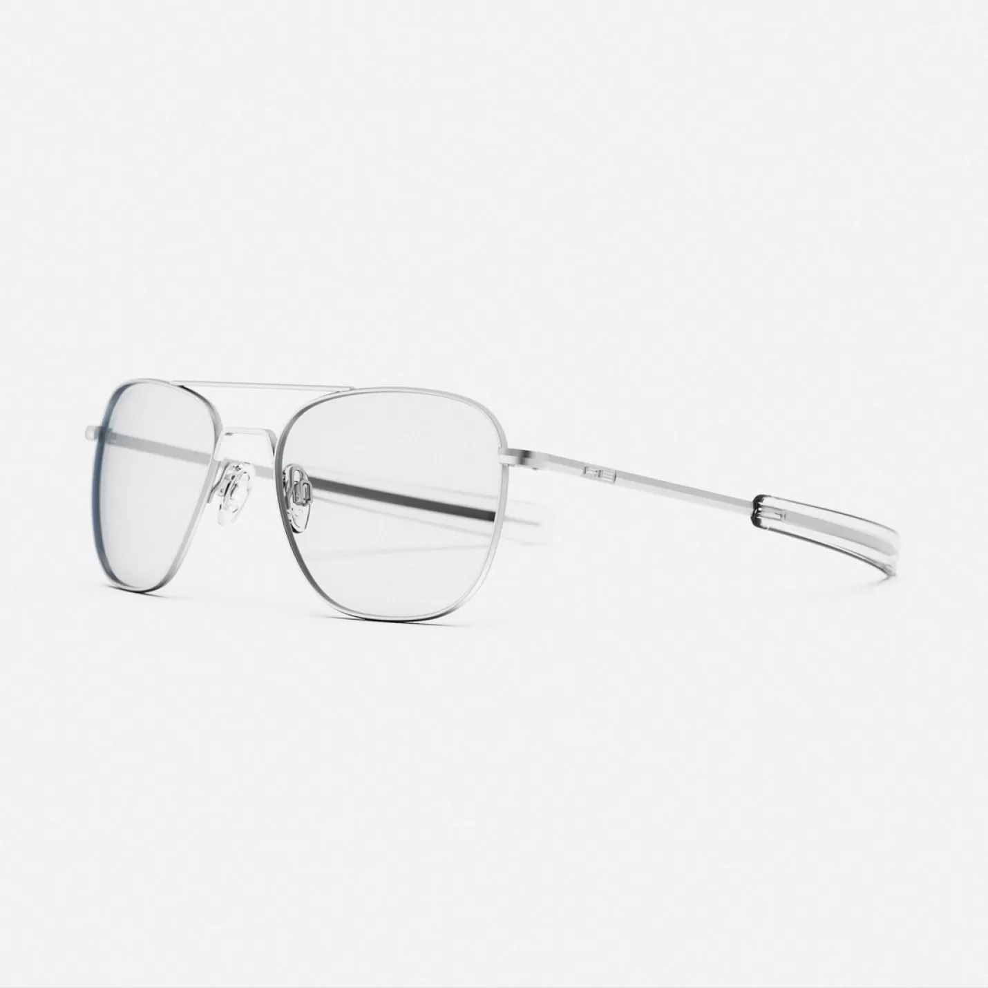 Randolph Engineering Aviator - Military Special Edition - Matte Chrome & Clear - Prescription Eyewear | Women Aviator | Men’s Sunglasses