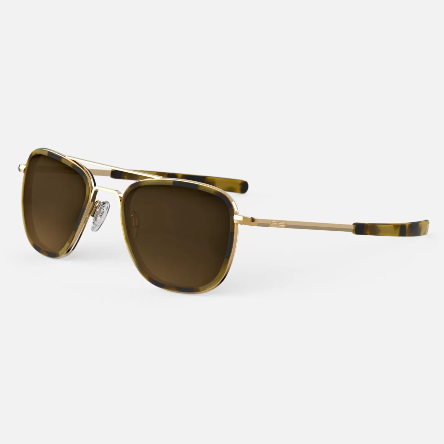 Randolph Engineering Aviator Fusion - 23k Gold & Dark Caramel Tortoise Inlay & Cape Sand | Women Aviator | Men’s Sunglasses