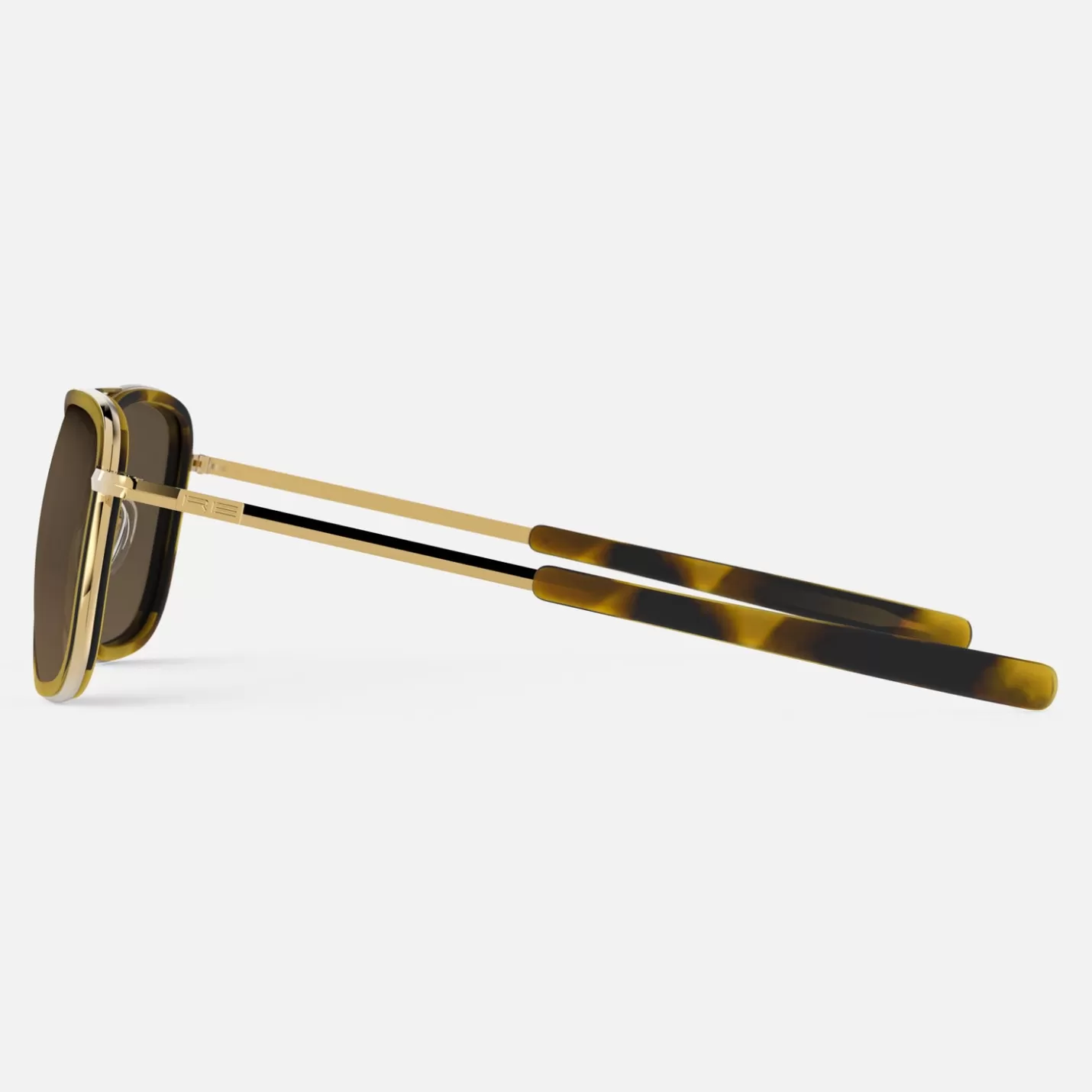 Randolph Engineering Aviator Fusion - 23k Gold & Dark Caramel Tortoise Inlay & Cape Sand | Women Aviator | Men’s Sunglasses
