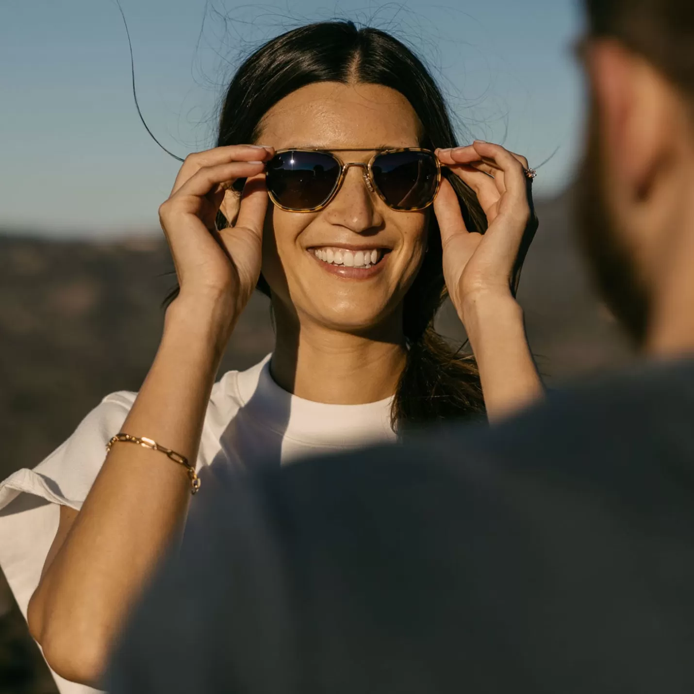 Randolph Engineering Aviator Fusion - 23k Gold & Dark Caramel Tortoise Inlay & Cape Sand | Women Aviator | Men’s Sunglasses