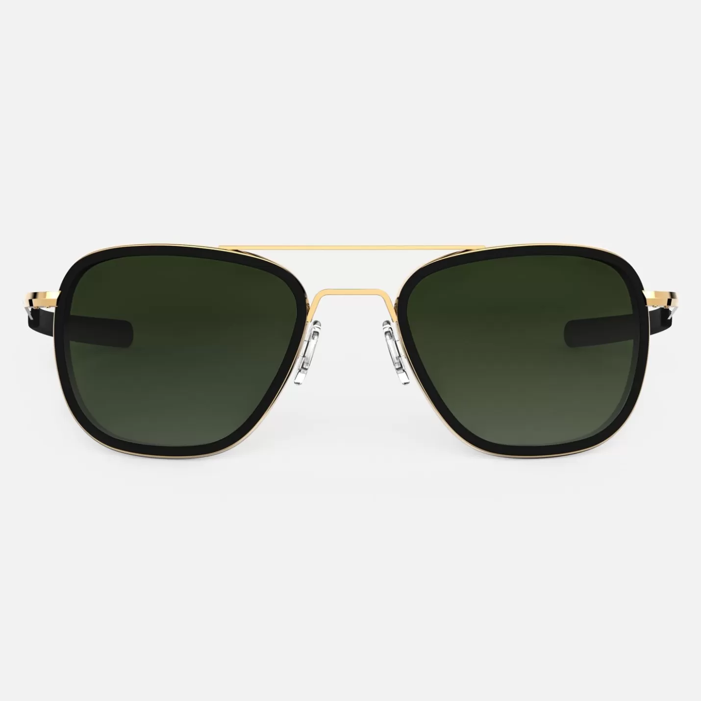 Randolph Engineering Aviator Fusion - 23k Gold & Matte Onyx Inlay & Evergreen | Women Aviator | Men’s Sunglasses