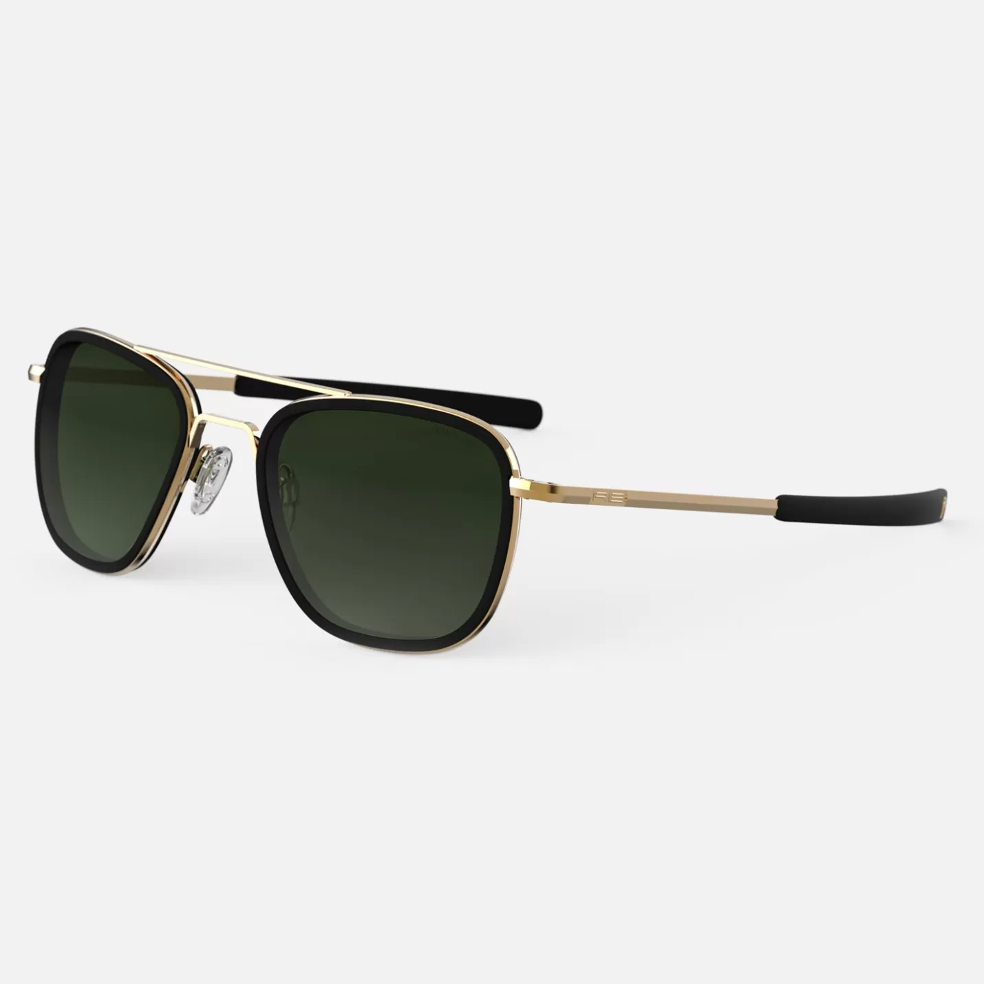 Randolph Engineering Aviator Fusion - 23k Gold & Matte Onyx Inlay & Evergreen | Women Aviator | Men’s Sunglasses