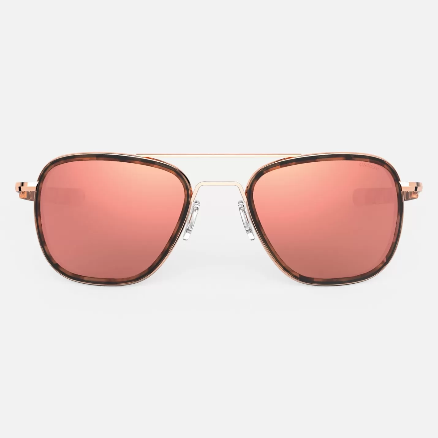 Randolph Engineering Aviator Fusion - 22k Rose Gold & Rose Tortoise Inlay & Rose Gold | Women Aviator | Men’s Sunglasses