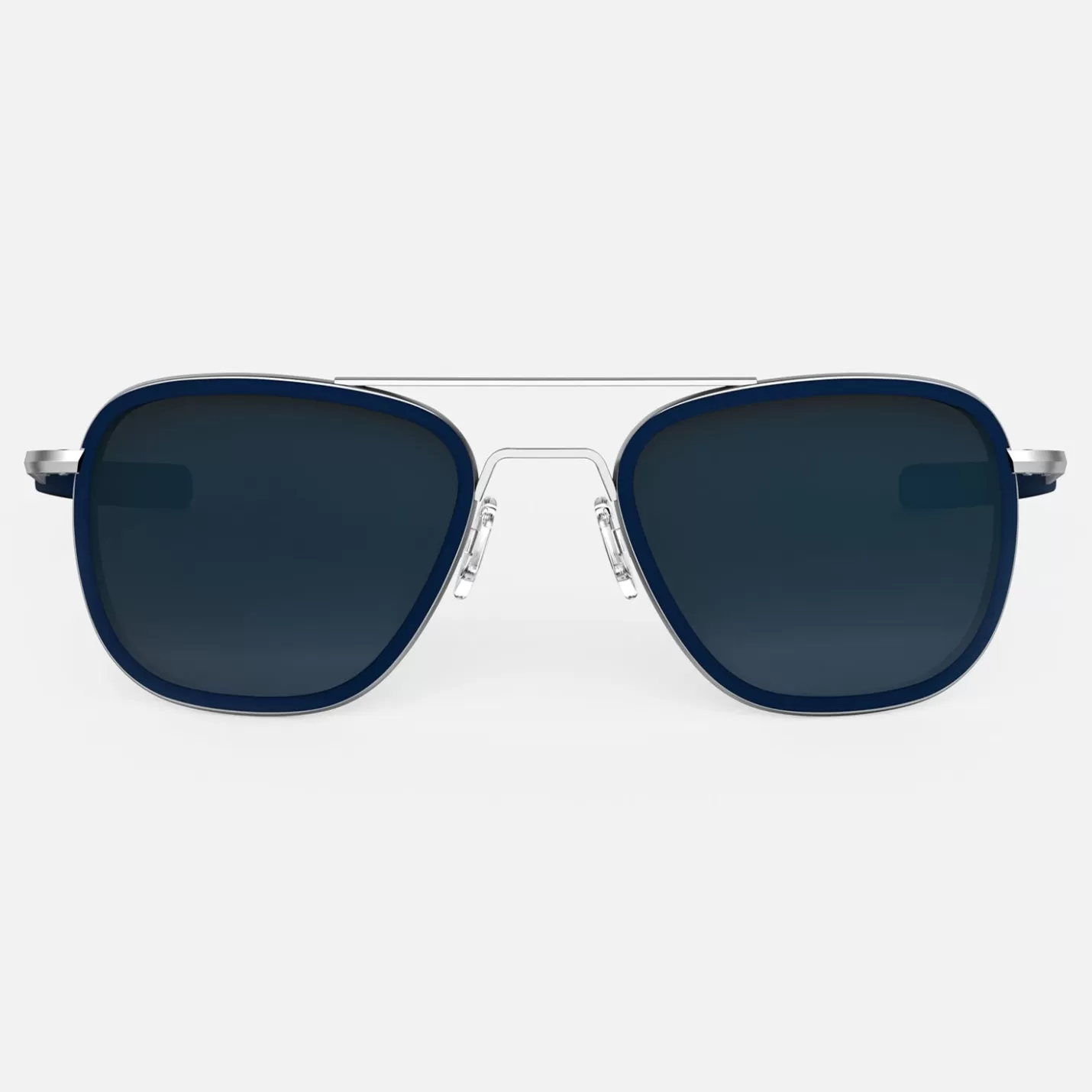 Randolph Engineering Aviator Fusion - Matte Chrome & Blue Sapphire Inlay & Slate | Women Aviator | Aviator Fusion