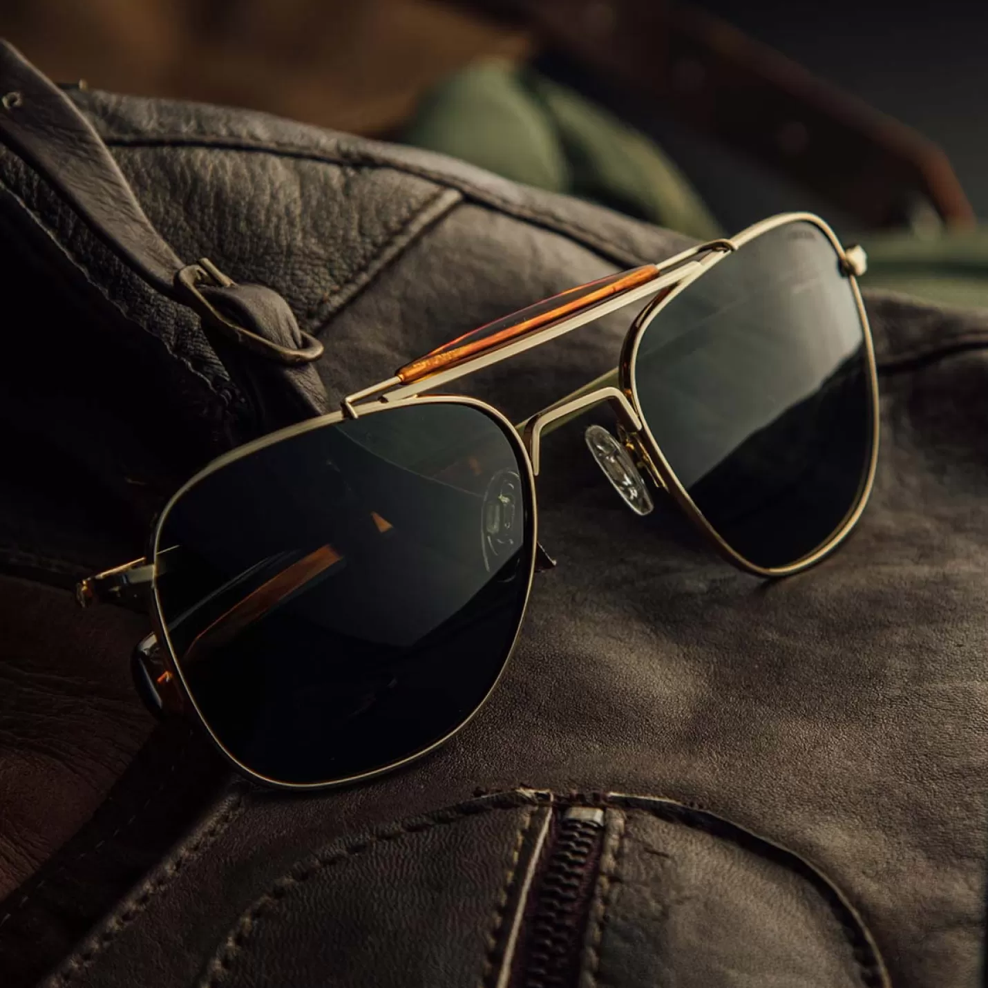 Randolph Engineering Aviator II - 23k Gold & American Tan | Women Aviator | Aviator II