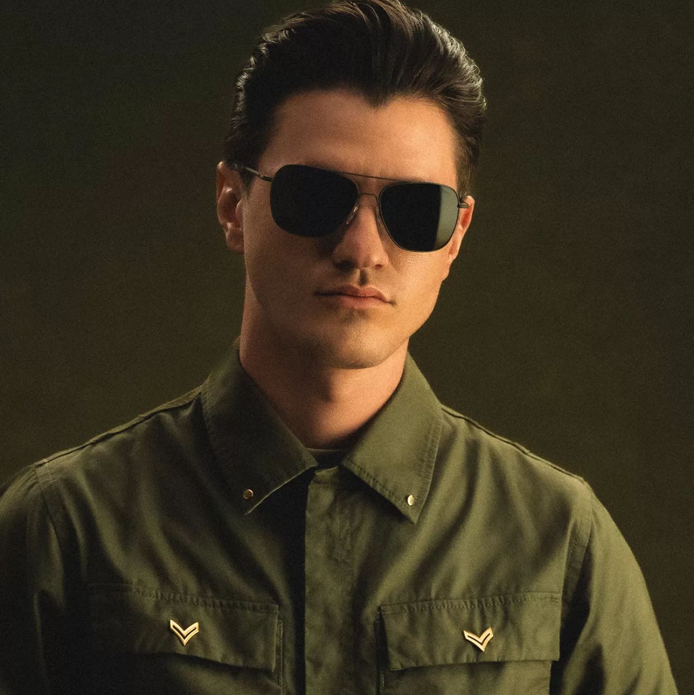 Randolph Engineering Class A Aviator - Military Olive & American Gray - Prescription Sunglasses | Aviator | Shop By Size