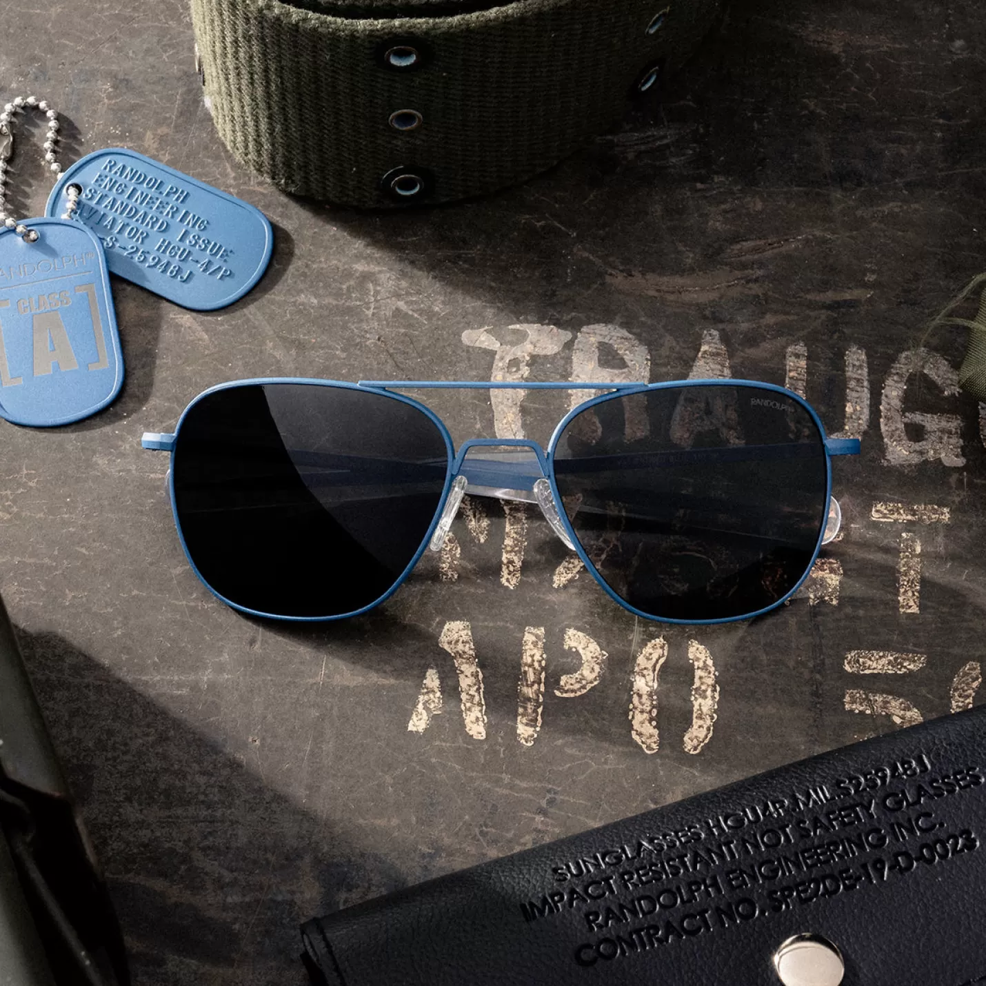 Randolph Engineering Class A Aviator - Patriot Blue & American Gray - Prescription Sunglasses | Aviator | Shop By Size