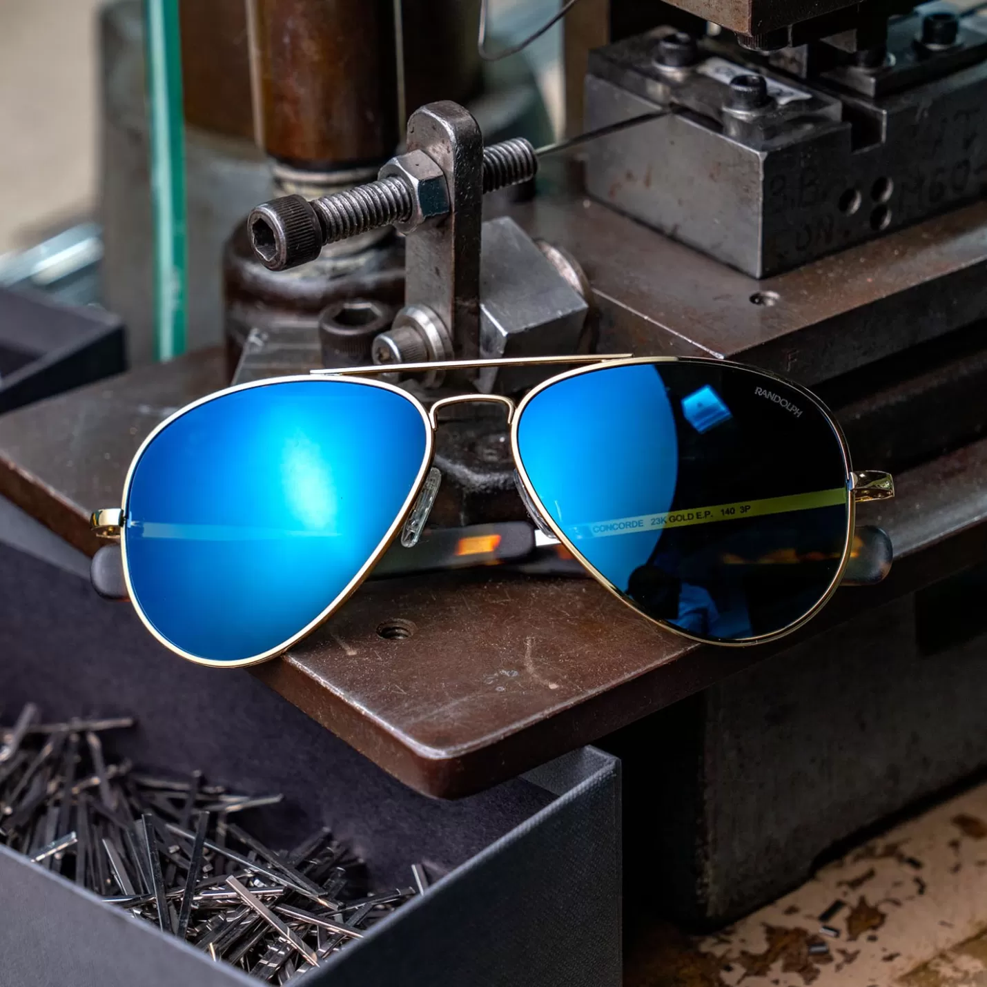 Randolph Engineering Concorde - 23k Gold & Cobalt | Women Concorde | Men’s Sunglasses