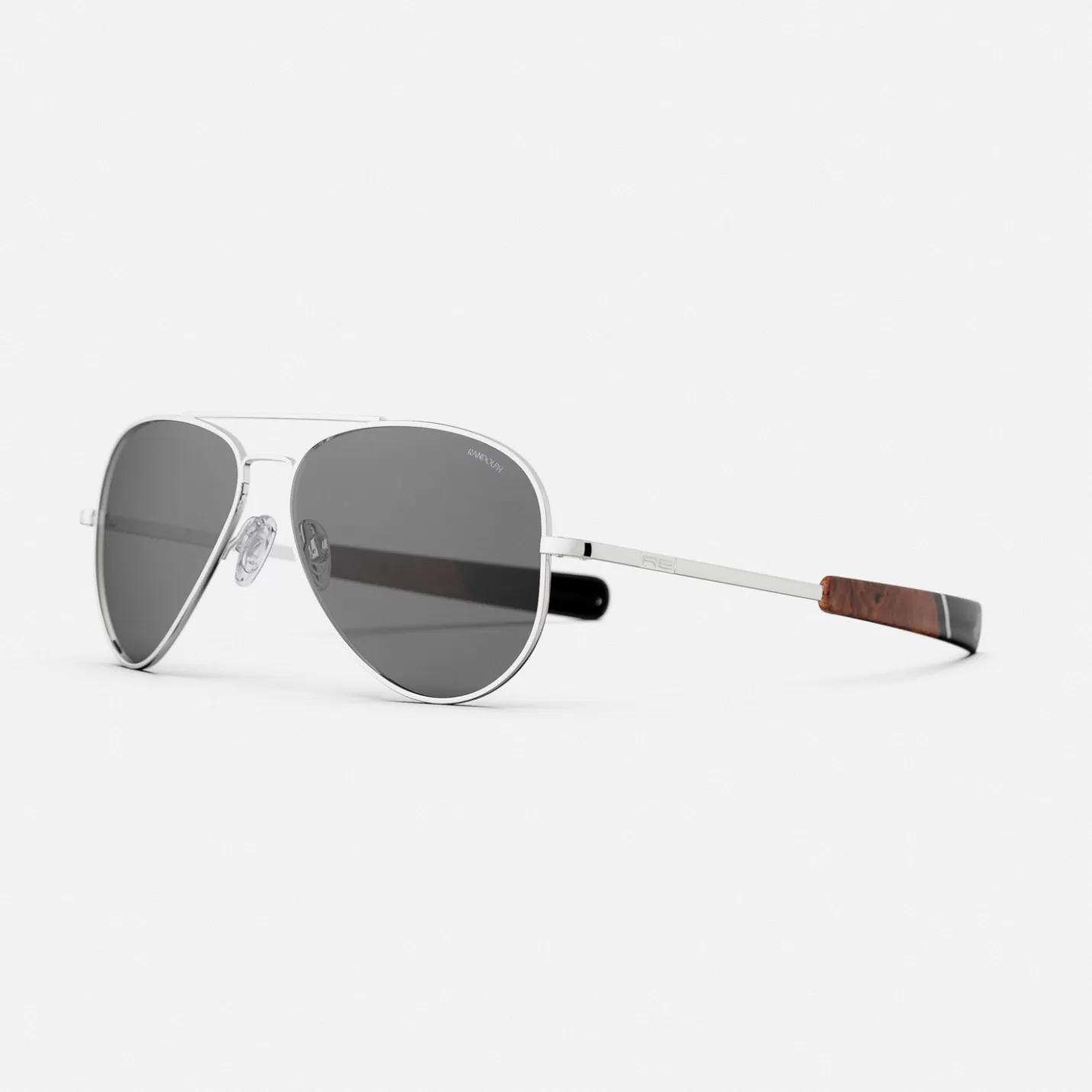 Randolph Engineering Concorde - 23k White Gold & American Gray - Prescription Sunglasses | Concorde | Shop By Size