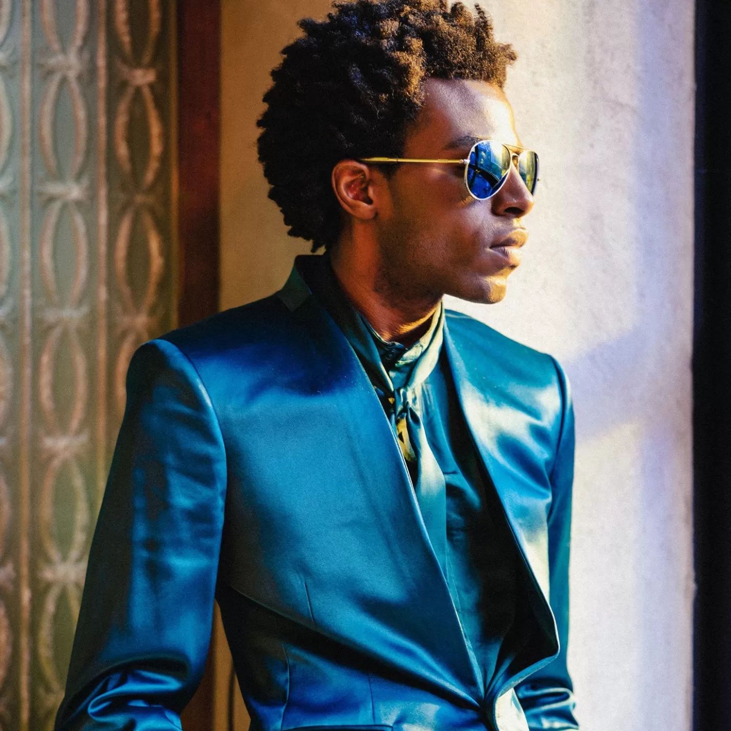 Randolph Engineering Concorde - 23k White Gold & Cobalt - Prescription Sunglasses | Concorde | Shop By Size