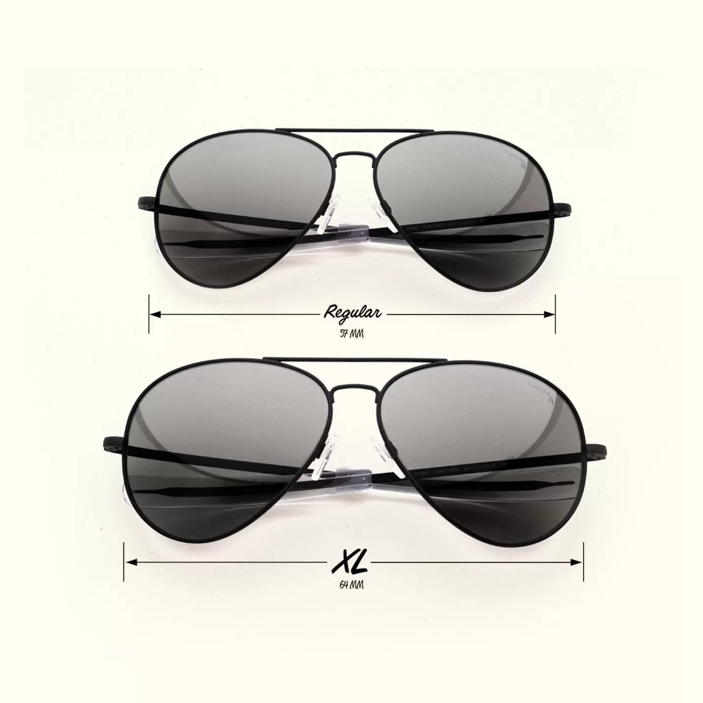 Randolph Engineering Concorde - Matte Black & American Gray | Women Concorde | Men’s Sunglasses