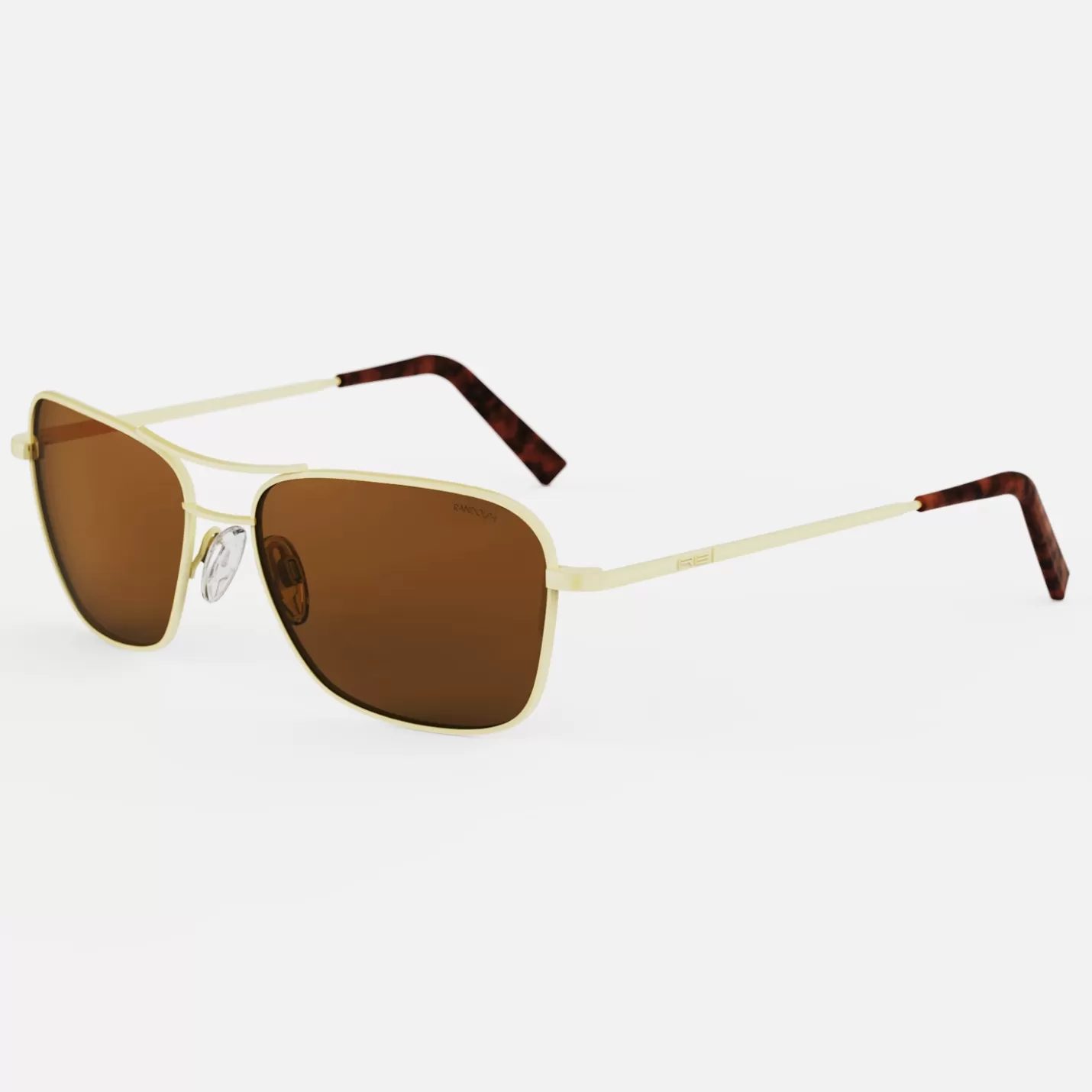 Randolph Engineering Corsair - 22k Champagne Gold & American Tan | Women Men’s Sunglasses | Women’s Sunglasses