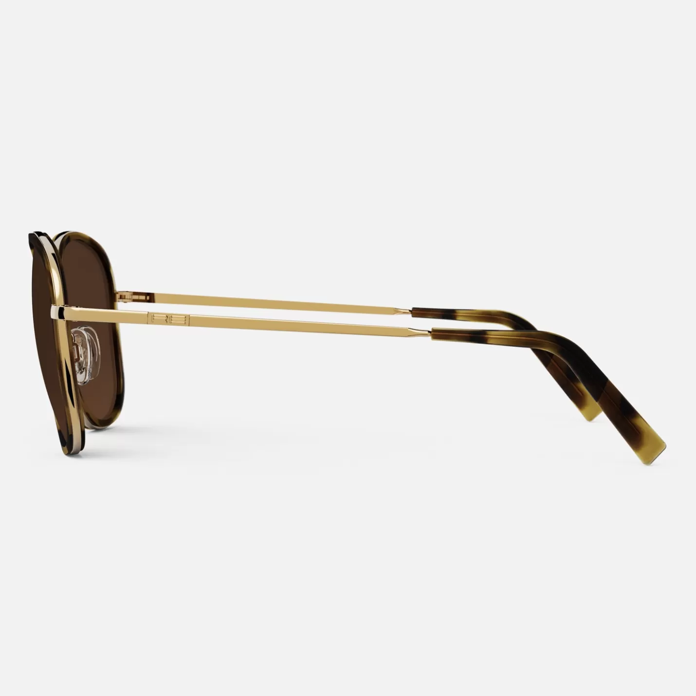 Randolph Engineering Elinor Fusion - 23k Gold & Dark Caramel Tortoise Inlay & Cape Sand | Women Women’s Sunglasses | Elinor Fusion