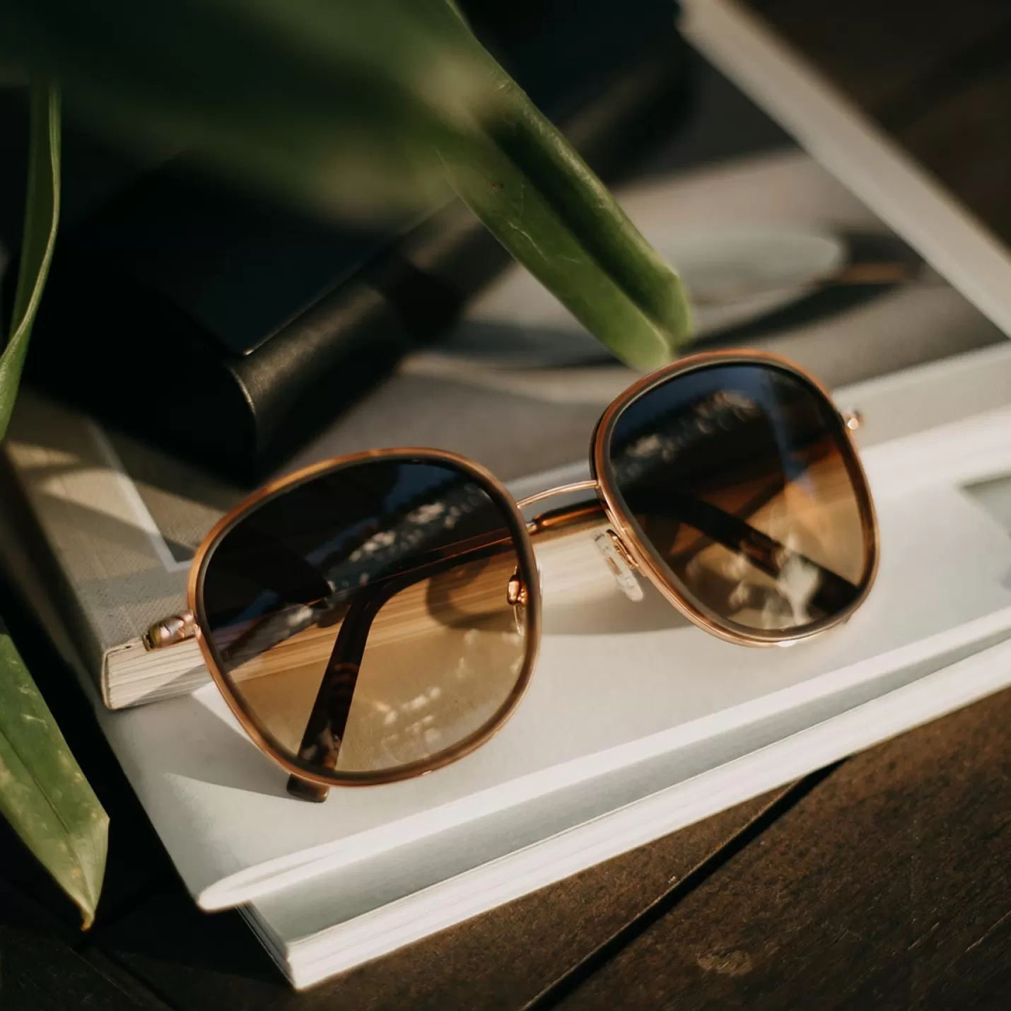 Randolph Engineering Elinor Fusion - 22k Rose Gold & Dark Chocolate Tortoise Inlay & Cape Sand | Women Women’s Sunglasses | Non-polarized Sunglasses
