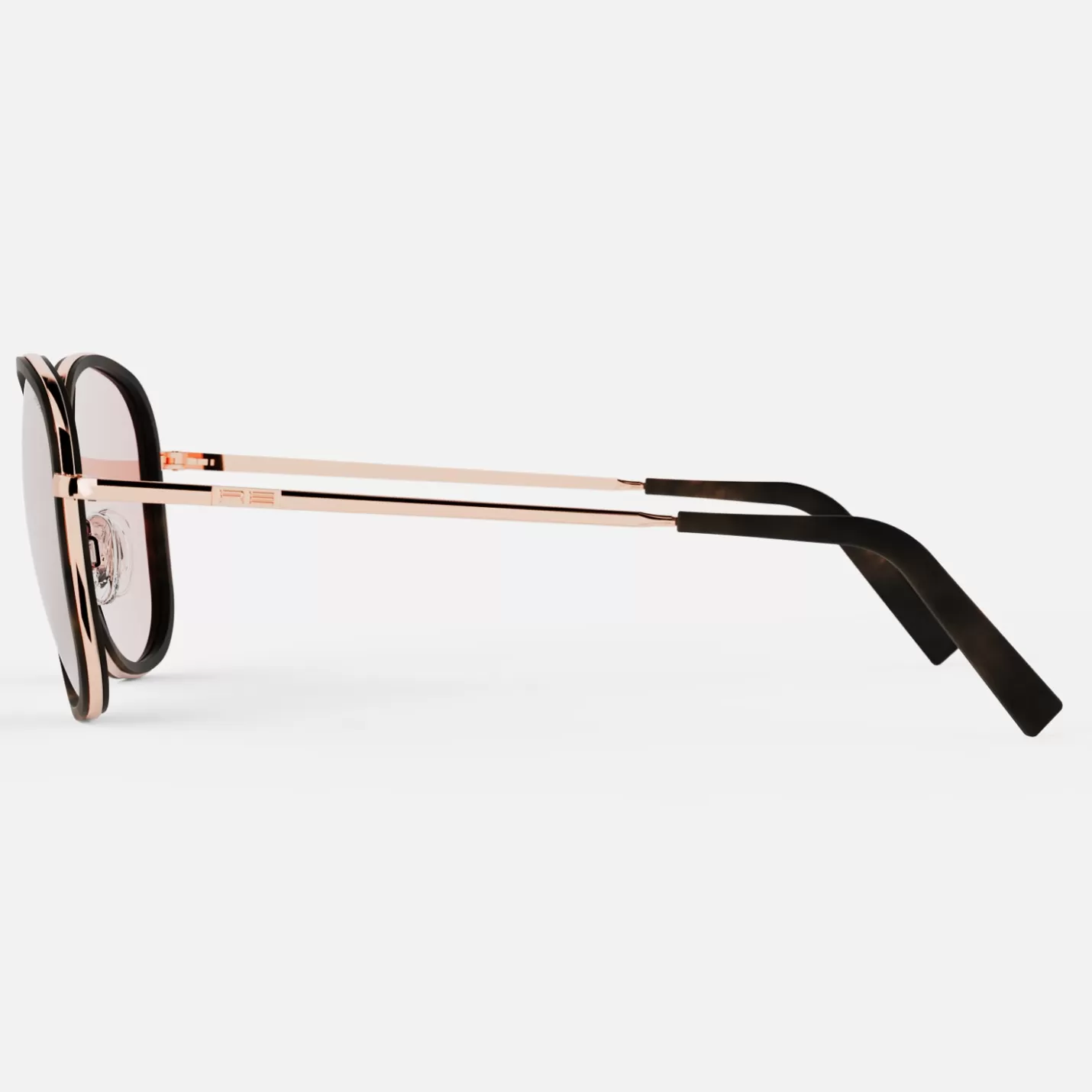 Randolph Engineering Elinor Fusion - 22k Rose Gold & Dark Chocolate Tortoise Inlay & Rose Gold | Women Women’s Sunglasses | Shop By Size
