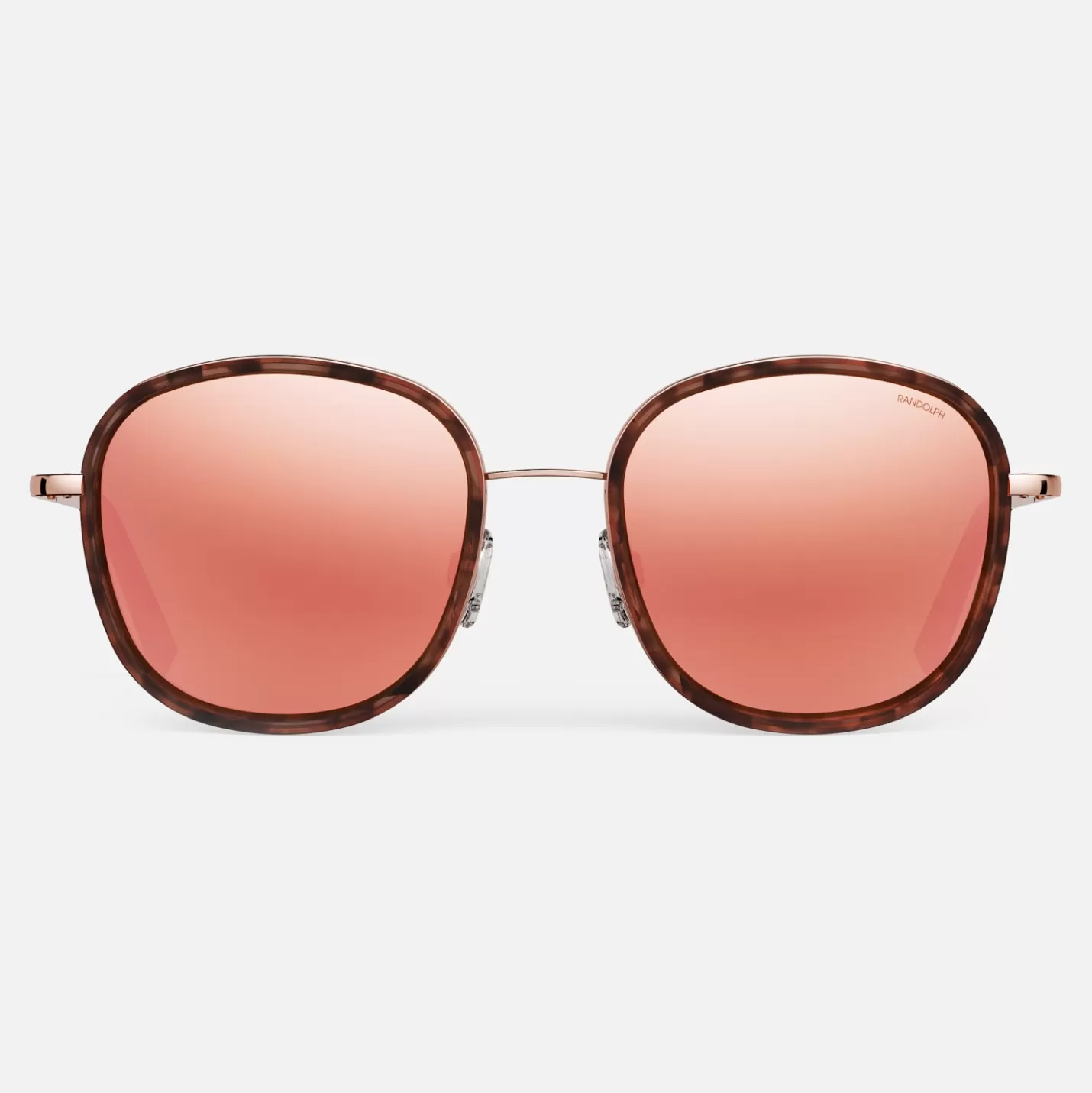 Randolph Engineering Elinor Fusion - 22k Rose Gold & Rose Tortoise Inlay & Rose Gold | Women Women’s Sunglasses | Shop By Size