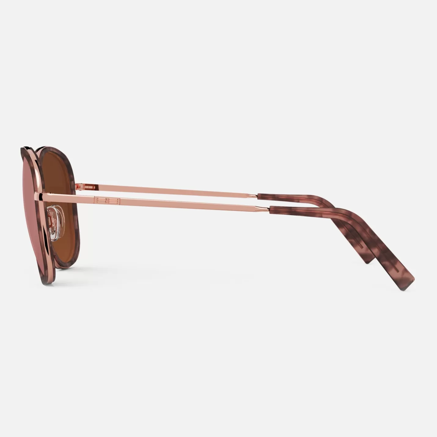 Randolph Engineering Elinor Fusion - 22k Rose Gold & Rose Tortoise Inlay & Rose Gold | Women Women’s Sunglasses | Shop By Size