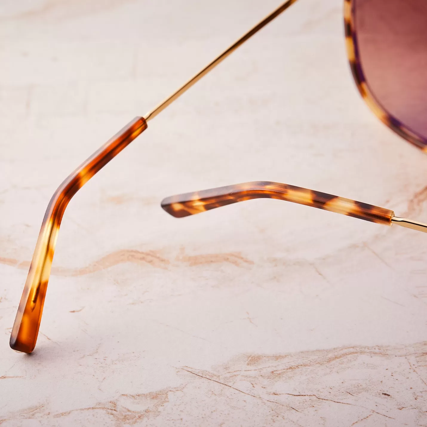 Randolph Engineering Elinor Fusion - 22k Rose Gold & Rose Tortoise Inlay & Rose Gold | Women Women’s Sunglasses | Shop By Size
