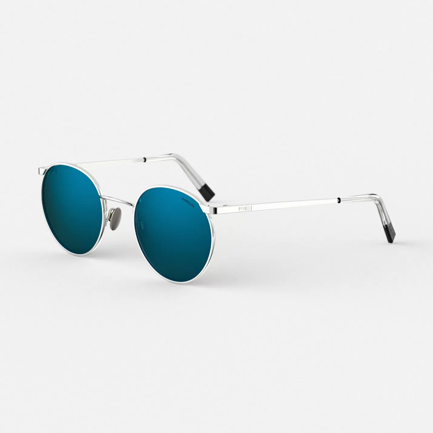 Randolph Engineering P3 - 23k White Gold & Cobalt - Prescription Sunglasses | Shop By Size