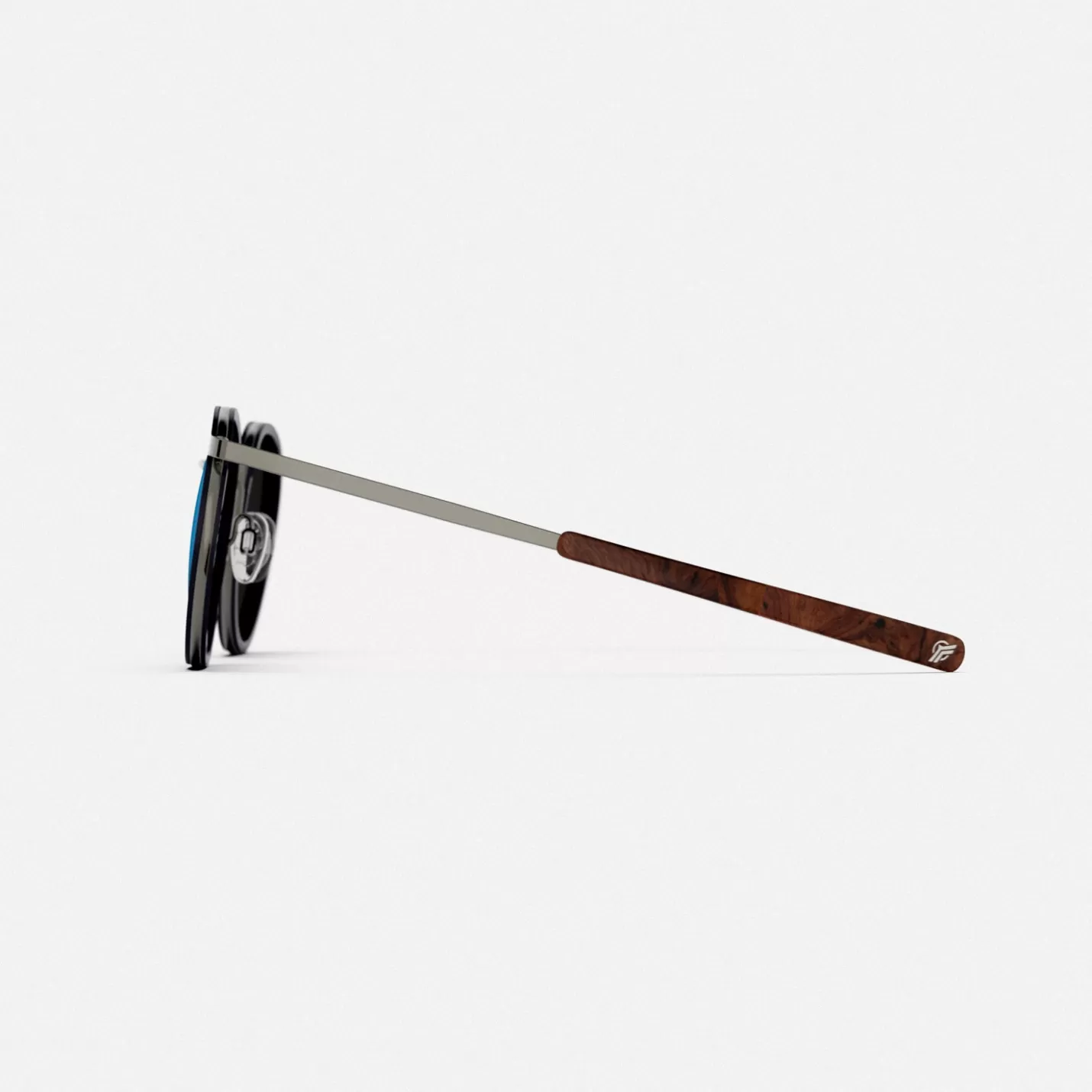 Randolph Engineering P3 Fusion & Gunmetal & Nautical Blue Inlay & Atlantic Blue - Prescription Sunglasses | Shop By Size