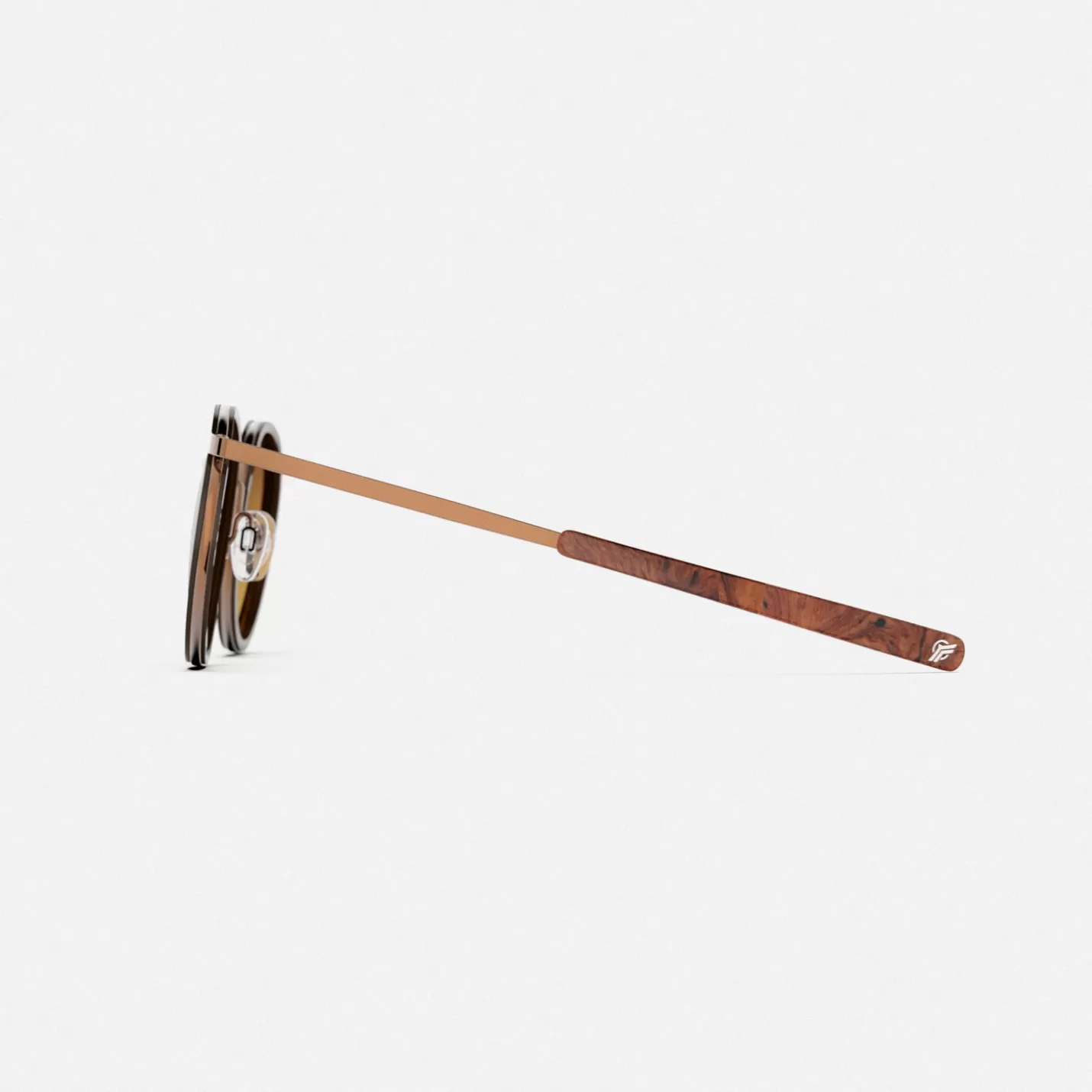Randolph Engineering P3 Fusion - 22k Chocolate Gold & Sierra Inlay & Cape Sand - Prescription Sunglasses | Shop By Size