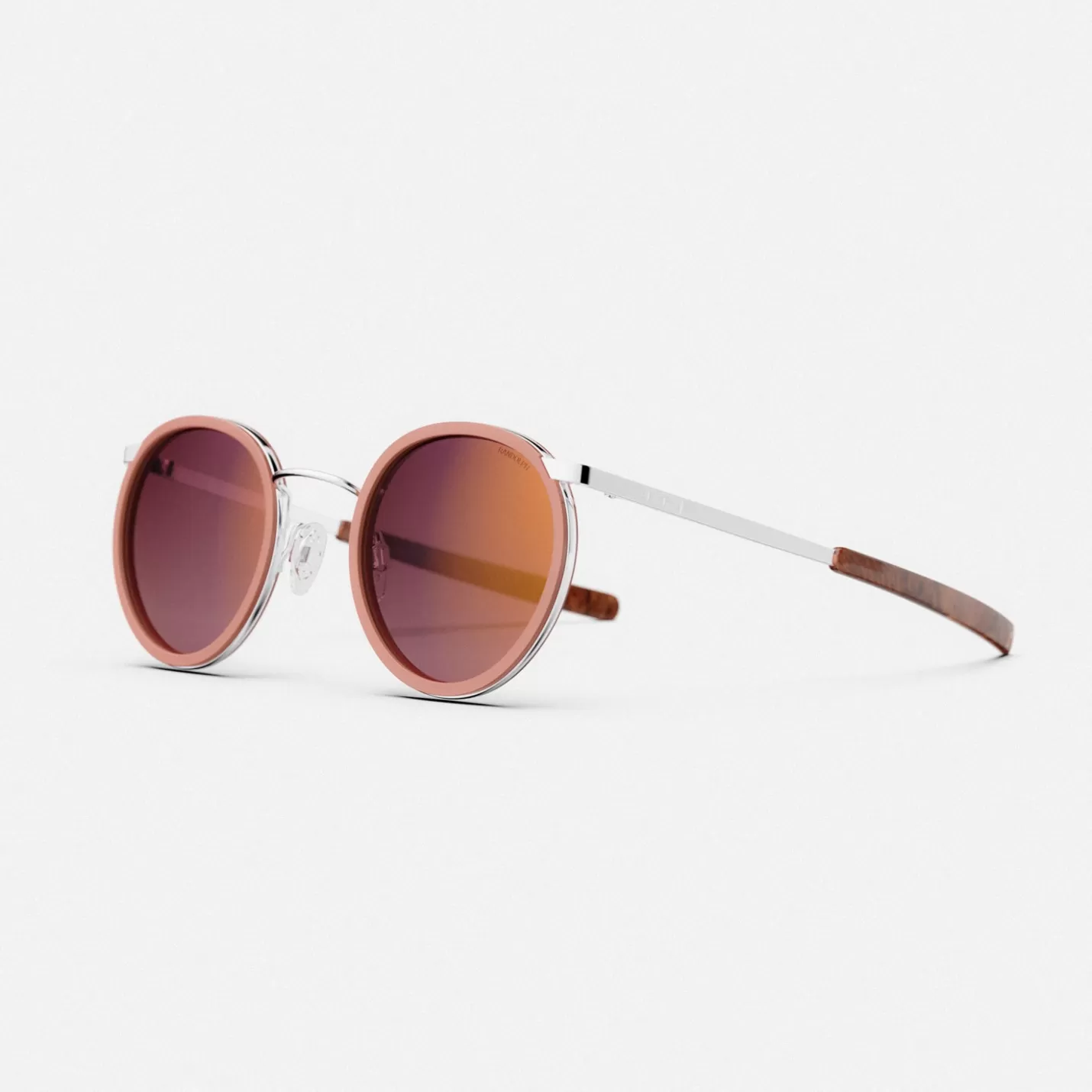 Randolph Engineering P3 Fusion - 23k White Gold & Take Off Inlay & Sunset Rose | Women Men’s Sunglasses | P3 Fusion
