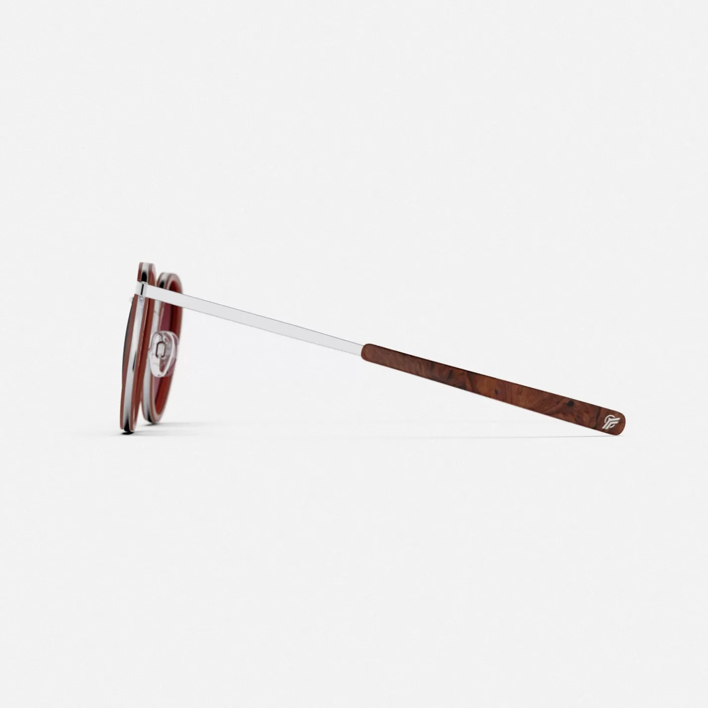 Randolph Engineering P3 Fusion - 23k White Gold & Take Off Inlay & Sunset Rose | Women Men’s Sunglasses | P3 Fusion