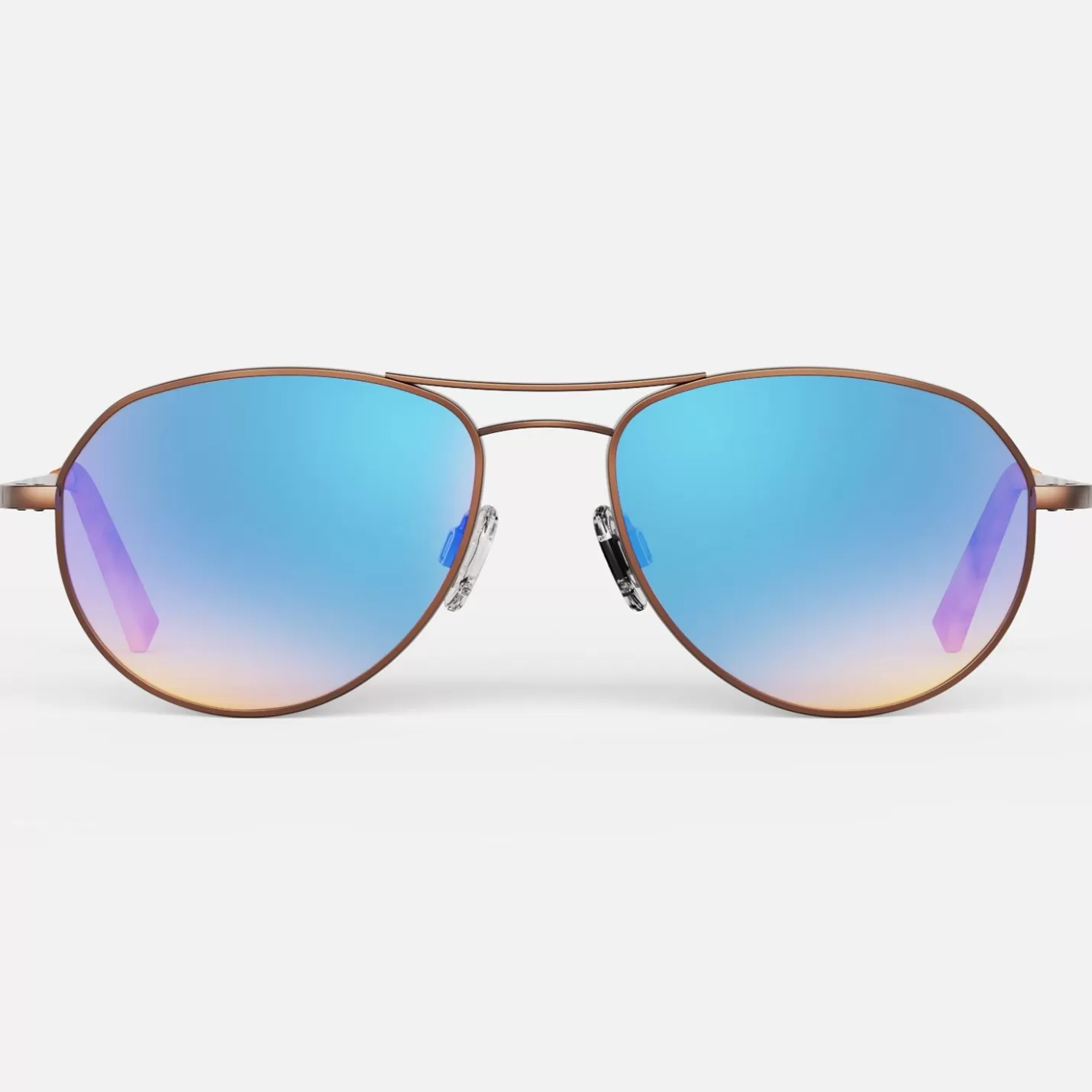 Randolph Engineering Thaden - 22k Satin Chocolate Gold & Northern Lights | Women Women’s Sunglasses | Polarized Sunglasses